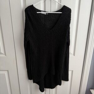 Beckyanne Black Crochet Hi Low Hem V Neck Women's Size XL Beach Cruise Vacation